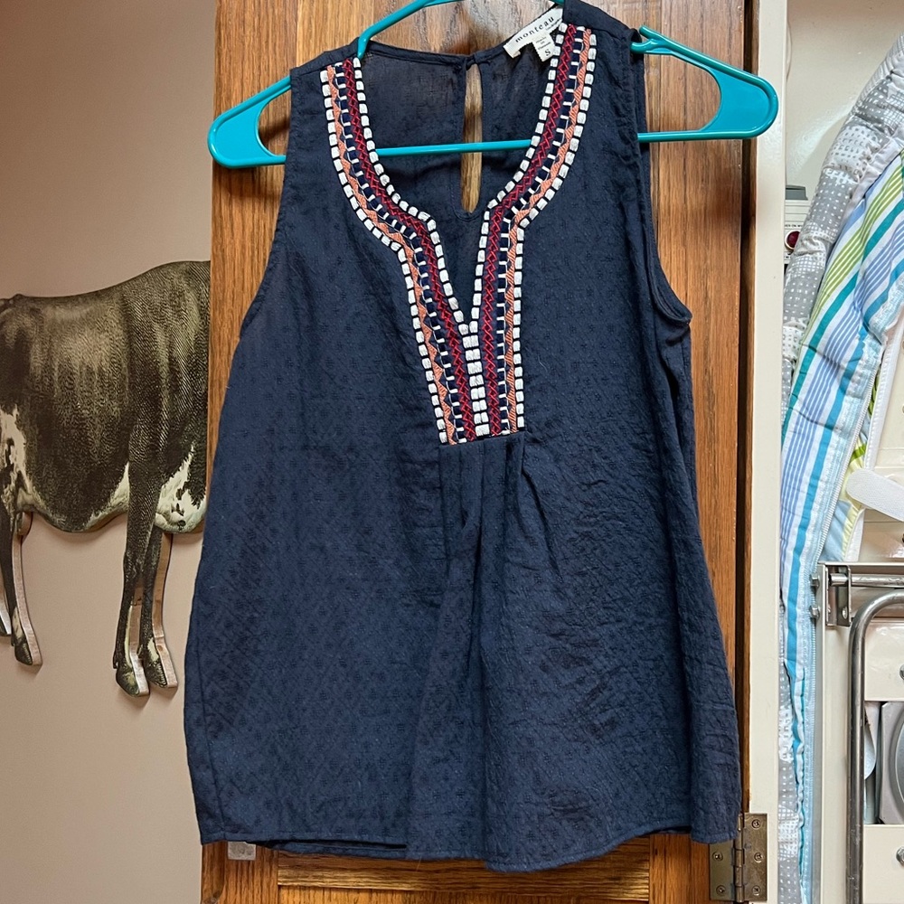 Monteau navy tank top